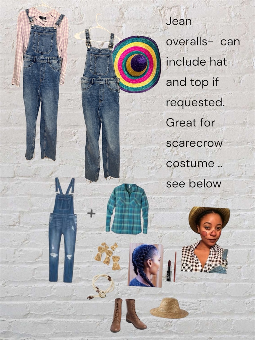 Women’s Denim Overalls Jumpsuit - Blue